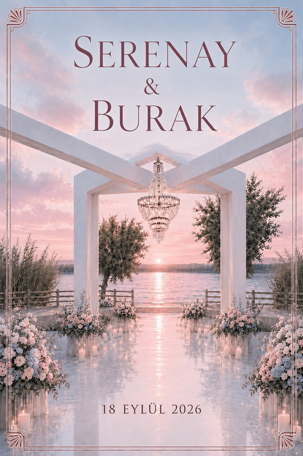 Serenay ve Burak düğün davetiyesi